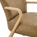 Arden Faux Leather Upholstered Accent Armchair Toast