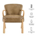 Arden Faux Leather Upholstered Accent Armchair Toast