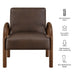 Lunet Faux Leather Upholstered Accent Chair Espresso