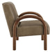 Lunet Faux Leather Upholstered Accent Chair Mushroom