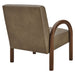 Lunet Faux Leather Upholstered Accent Chair Mushroom