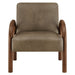 Lunet Faux Leather Upholstered Accent Chair Mushroom