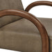 Lunet Faux Leather Upholstered Accent Chair Mushroom