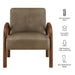 Lunet Faux Leather Upholstered Accent Chair Mushroom