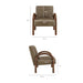Lunet Faux Leather Upholstered Accent Chair Mushroom