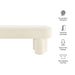 Mossi 52-Inch Oval Boucle Fabric Bench Cream