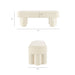 Mossi 52-Inch Oval Boucle Fabric Bench Cream