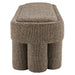 Mossi 52-Inch Oval Boucle Fabric Bench Earth