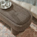 Mossi 52-Inch Oval Boucle Fabric Bench Earth