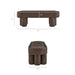 Mossi 52-Inch Oval Vegan Leather Bench Espresso