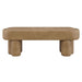 Mossi 52-Inch Oval Vegan Leather Bench Toast