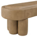 Mossi 52-Inch Oval Vegan Leather Bench Toast