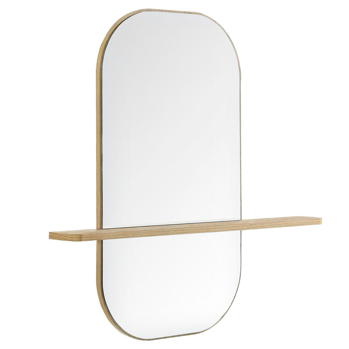 Solstice Large Oval Mirror Oak