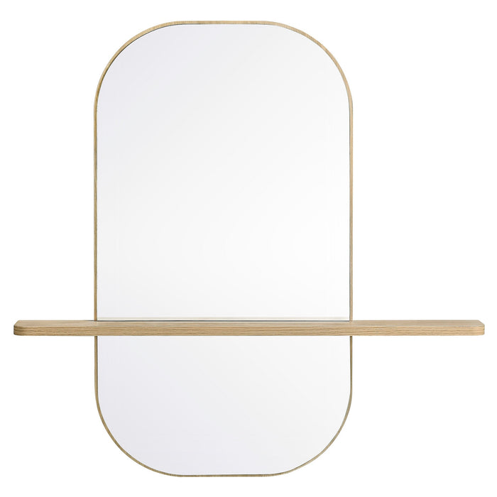 Solstice Large Oval Mirror Oak