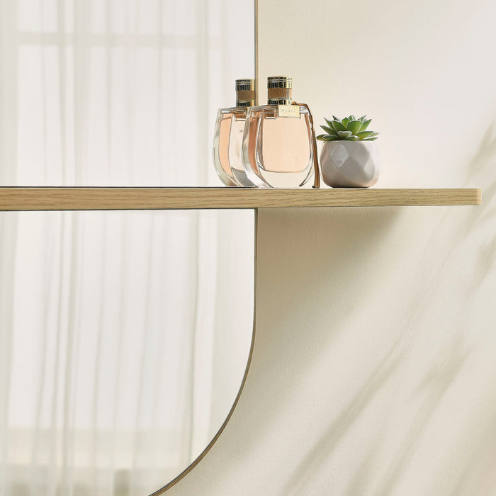 Solstice Large Oval Mirror Oak