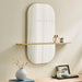 Solstice Large Oval Mirror Oak