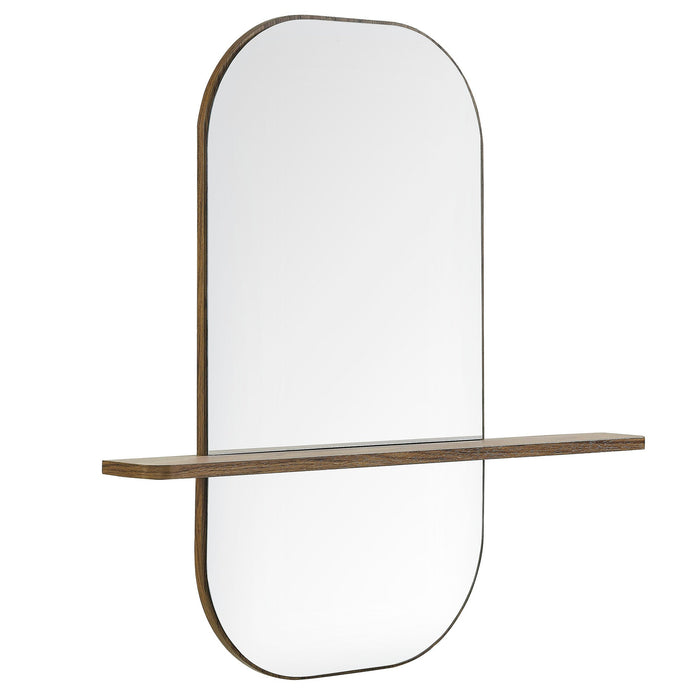 Solstice Large Oval Mirror Walnut