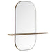 Solstice Large Oval Mirror Walnut