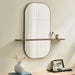 Solstice Large Oval Mirror Walnut
