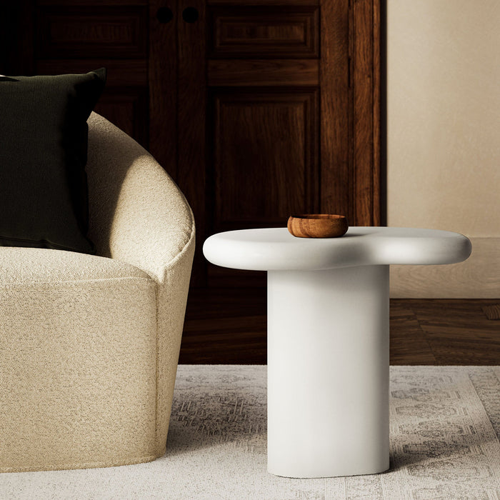 Elowen Outdoor Patio Side Table White