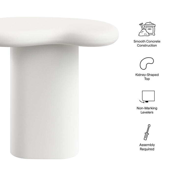 Elowen Outdoor Patio Side Table White