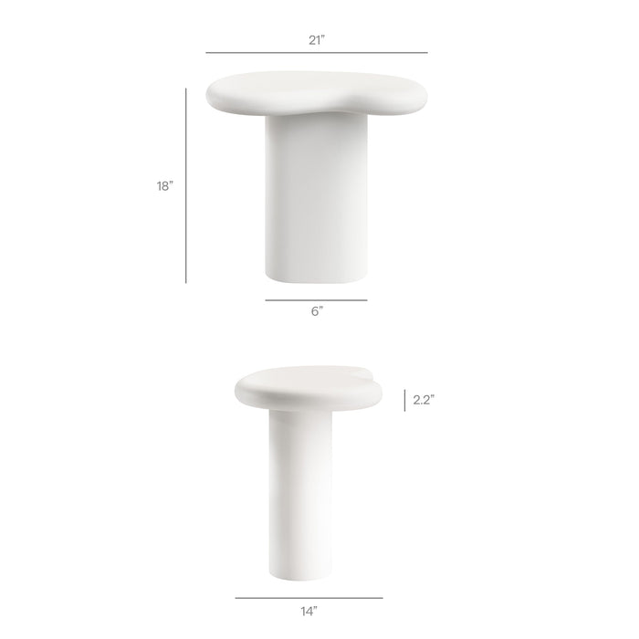 Elowen Outdoor Patio Side Table White