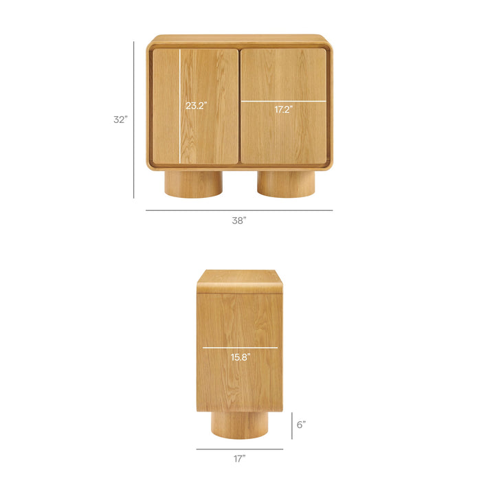 Lumo 2-Door Accent Cabinet Oak