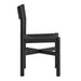 Modway Alvia Oak Wood Dining Side Chair With Woven Seat in Black - angled view
