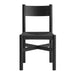 Modway Alvia Oak Wood Dining Side Chair With Woven Seat in Black - detail view