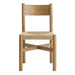 Modway Alvia Oak Wood Dining Side Chair With Woven Seat in Weathered Oak - detail view