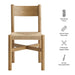 Modway Alvia Oak Wood Dining Side Chair With Woven Seat in Weathered Oak - dimensions and specifications