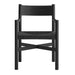Modway Alvia Oak Wood Dining Armchairs With Woven Seats Set of 2 in Black - lifestyle view