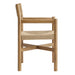 Modway Alvia Oak Wood Dining Armchairs With Woven Seats Set of 2 in Weathered Oak - side view