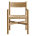Modway Alvia Oak Wood Dining Armchairs With Woven Seats Set of 2 in Weathered Oak - lifestyle view