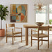 Modway Alvia Oak Wood Dining Armchairs With Woven Seats Set of 2 in Weathered Oak - lifestyle view 15