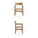 Modway Alvia Oak Wood Dining Armchairs With Woven Seats Set of 2 in Weathered Oak - dimensions and specifications 18