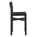 Modway Alvia Oak Wood Counter Stools With Woven Seats Set of 2 in Black - side view