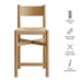 Modway Alvia Oak Wood Counter Stools With Woven Seats Set of 2 in Weathered Oak - dimensions and specifications