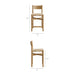 Modway Alvia Oak Wood Counter Stools With Woven Seats Set of 2 in Weathered Oak - dimensions and specifications 18