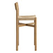 Modway Alvia Oak Wood Bar Stools With Woven Seats Set of 2 in Weathered Oak - side view