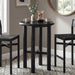 Modway Alvia Round 30" Oak Wood Bar Table in Black - lifestyle view