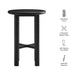 Modway Alvia Round 30" Oak Wood Bar Table in Black - dimensions and specifications