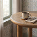 Modway Alvia Round 30" Oak Wood Bar Table in Weathered Oak - detail view