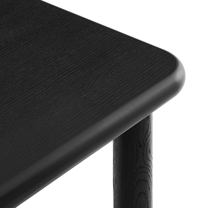 Modway Alvia Rectangular 60" Oak Wood Bar Table in Black - lifestyle view