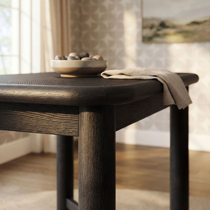 Modway Alvia Rectangular 60" Oak Wood Bar Table in Black - lifestyle view 14