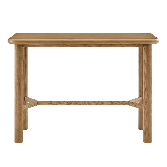 Modway Alvia Rectangular 60" Oak Wood Bar Table in Weathered Oak - detail view