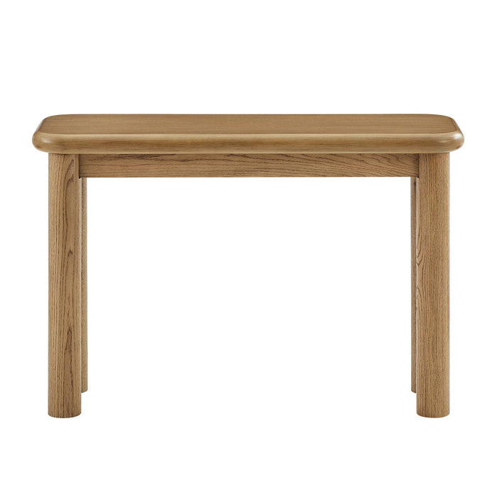Modway Alvia Oak Wood Console Table in Weathered Oak - detail view