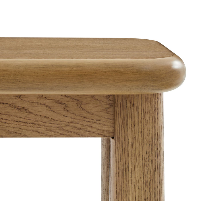 Modway Alvia Oak Wood Console Table in Weathered Oak - lifestyle view