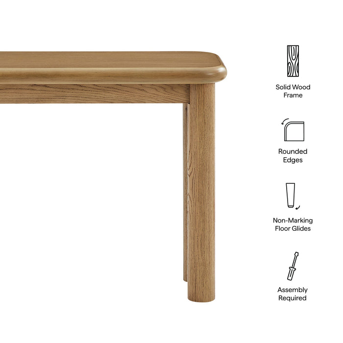 Modway Alvia Oak Wood Console Table in Weathered Oak - dimensions and specifications