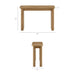 Modway Alvia Oak Wood Console Table in Weathered Oak - dimensions and specifications 16